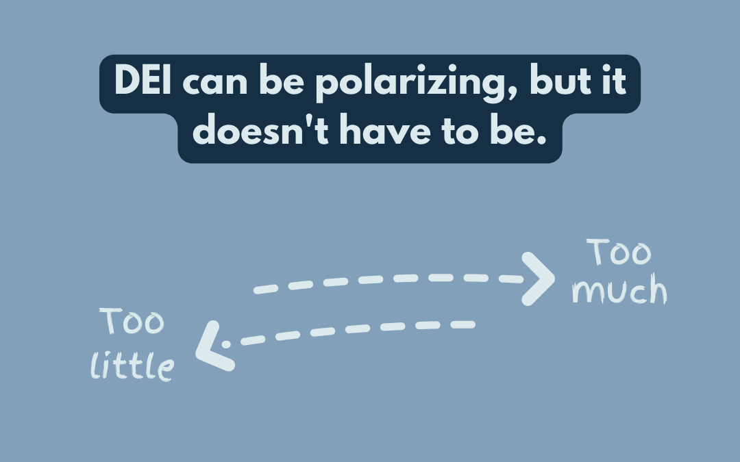 DEI as a pendulum - finding the middle ground